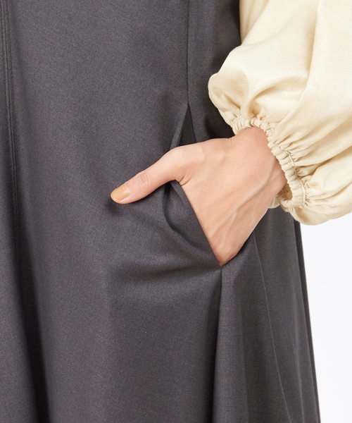 Rouge vif（ルージュヴィフ）の「ノースリーブフレアワンピース（ワンピース・レディース・ブラック/グレー・フリー）」の13枚目の写真