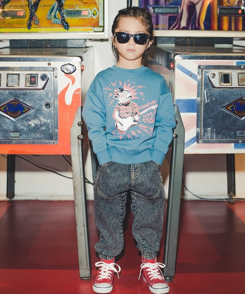 RADCHAP（ラッドチャップ）の「ケミカルデニムジョガーパンツ（デニムパンツ・キッズ・ブラック/サックスブルー・90cm/110cm/100cm/120cm/130cm/140cm）」の22枚目の写真