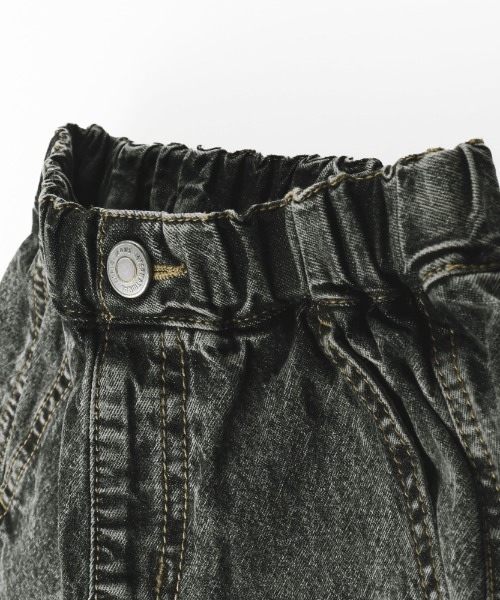 RADCHAP（ラッドチャップ）の「ケミカルデニムジョガーパンツ（デニムパンツ・キッズ・ブラック/サックスブルー・90cm/110cm/100cm/120cm/130cm/140cm）」の5枚目の写真