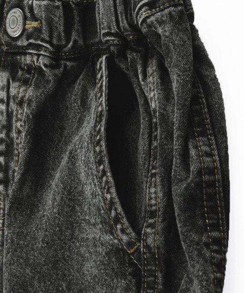 RADCHAP（ラッドチャップ）の「ケミカルデニムジョガーパンツ（デニムパンツ・キッズ・ブラック/サックスブルー・90cm/110cm/100cm/120cm/130cm/140cm）」の6枚目の写真