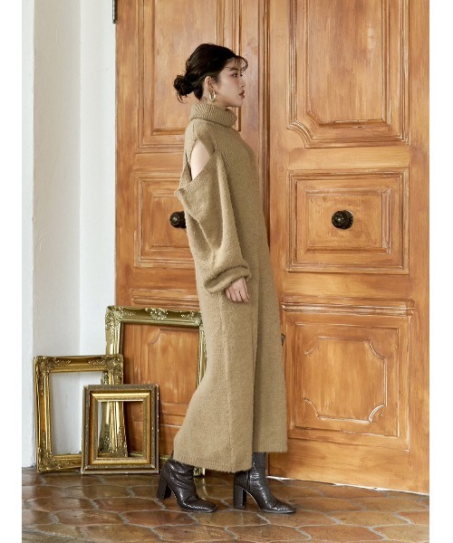 【新品】ダーリッチ オープンショルダーシャツワンピース ダーリッチ Darich オープンショルダーシャツワンピース