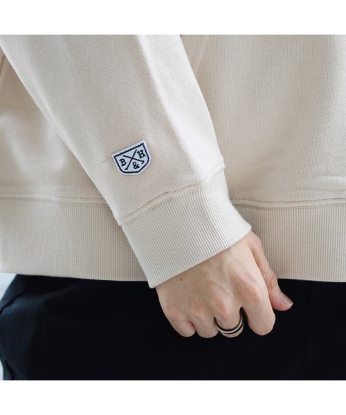 Beauty&Habit（ビューティアンドハビット）の「【Beauty&Habit】ワンポイントロゴワッペンパーカー（パーカー・メンズ・ベージュ/ブラウン/グリーン系その他・M/L/XL）」の13枚目の写真