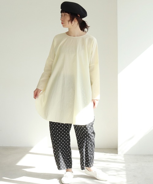yuni＊コットンキュプラblooming print earasticパンツ yuni（ユニ ）の「《2021 early autumn 》コットン/キュプラ