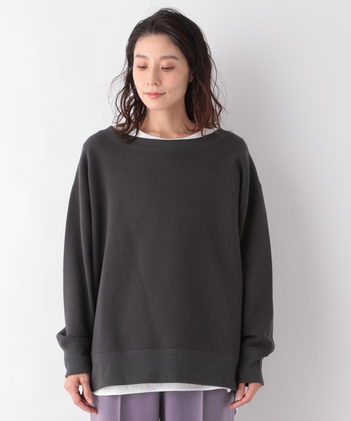 LEPSIM（レプシィム）の「パウダリープルオーバー2　925808（スウェット・レディース・グレイッシュベージュ/ブラック/ブラウン・FREE）」の7枚目の写真