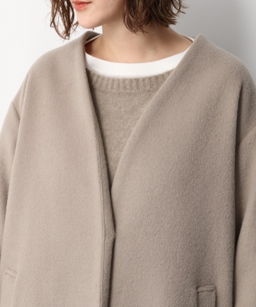 A part by（アパートバイ）の「WコンVノーカラーコート　926535（ノーカラーコート・レディース・アイボリー/ブラック/ブラウン系その他2/ピンク系その他6・FREE）」の14枚目の写真