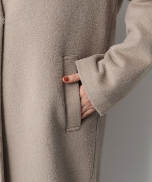 A part by（アパートバイ）の「WコンVノーカラーコート　926535（ノーカラーコート・レディース・アイボリー/ブラック/ブラウン系その他2/ピンク系その他6・FREE）」の16枚目の写真