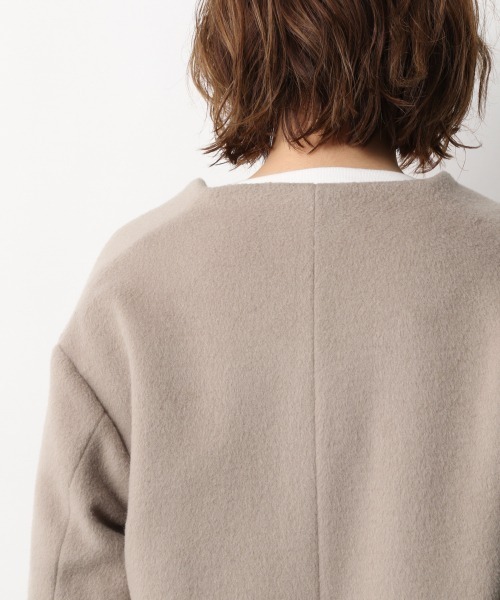 A part by（アパートバイ）の「WコンVノーカラーコート　926535（ノーカラーコート・レディース・アイボリー/ブラック/ブラウン系その他2/ピンク系その他6・FREE）」の18枚目の写真