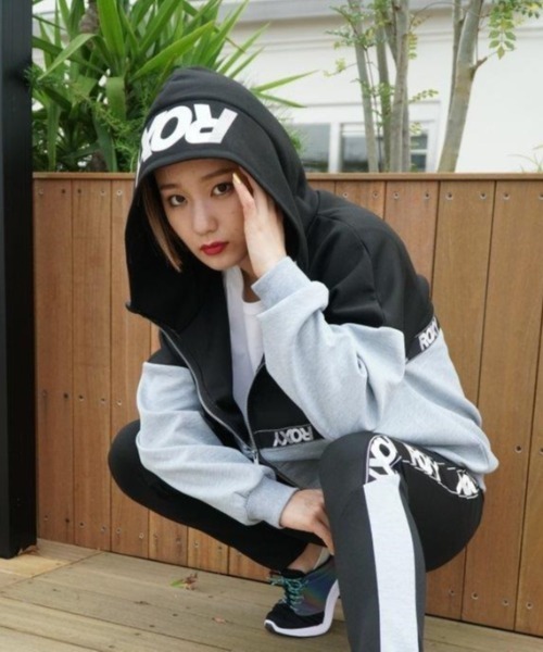 ROXY(ロキシー)の「BRUSH ZIP/ロキシー パーカー ジップアップ フィットネス ジム ヨガ ランニング ルームウェア・ワンマイルウェアにも(パーカー・レディース・ホワイト/ブルー/ブラック・SMALL/MEDIUM/LARGE)」の22枚目の写真