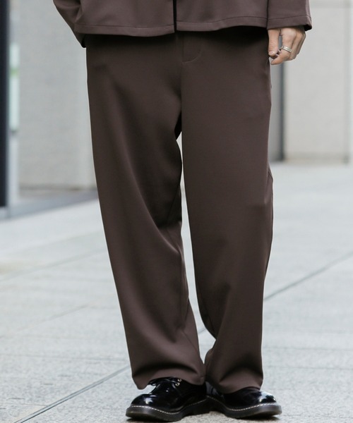 Beno（ビーノ）の「ストレッチカットジョーゼット ワイド テーパード イージー トラウザーズ（スラックス・メンズ・ブラック/チャコールグレー/オリーブ/グレー/ネイビー/ワイン/ブラウン/ベージュ・M/XL/L）」の5枚目の写真