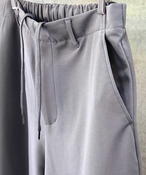 Beno（ビーノ）の「ストレッチカットジョーゼット ワイド テーパード イージー トラウザーズ（スラックス・メンズ・ブラック/チャコールグレー/オリーブ/グレー/ネイビー/ワイン/ブラウン/ベージュ・M/XL/L）」の12枚目の写真