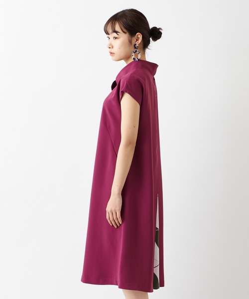 【専用】美品　ふりふ　抜け衿背開きワンピース　花とあんみつ　切替　フレア 美品 ふりふ 抜け衿背開きワンピース 花とあんみつ 切替 フレア