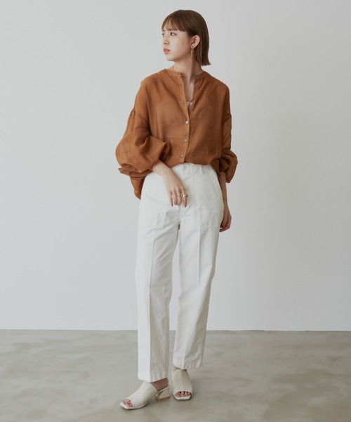 Aunt Marie's（アントマリーズ）の「バルーンスリーブシアーシャツ（シャツ/ブラウス・レディース・ブラック/ブラウン/ライトグリーン・FREE）」の17枚目の写真