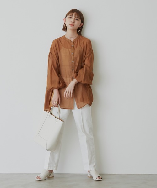 Aunt Marie's（アントマリーズ）の「バルーンスリーブシアーシャツ（シャツ/ブラウス・レディース・ブラック/ブラウン/ライトグリーン・FREE）」の16枚目の写真