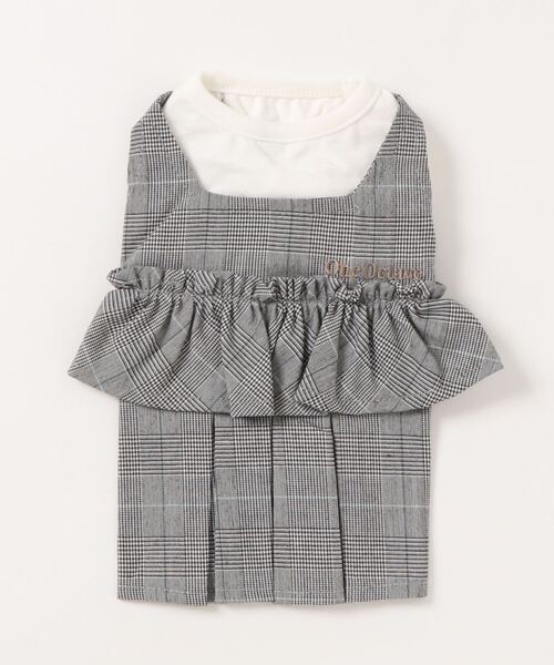 One Octave(ワンオクターヴ)の「One Octave/ワンオクターヴ/チェックフリルセット/犬服(ドッグウェア)(ペットウェア・レディース・レッド/グレー・2L/XS/S/2M/M/L)」の7枚目の写真