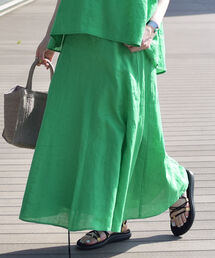 Ray BEAMS | Ray BEAMS / リネン フレア ロングスカート(スカート)