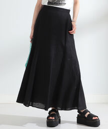 Ray BEAMS | Ray BEAMS / リネン フレア ロングスカート(スカート)