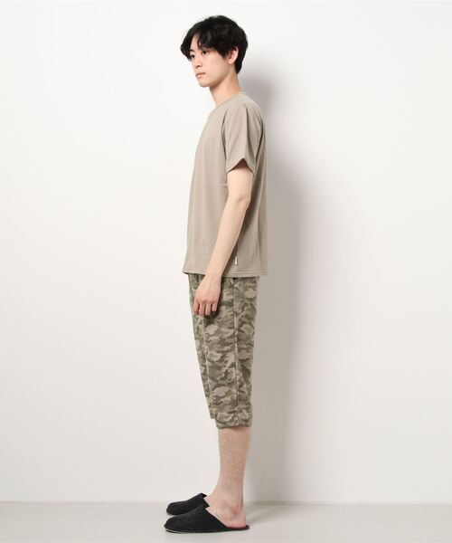 KRIFF MAYER（クリフメイヤー）の「ラクチー セットアップ（ルームウェア/パジャマ・メンズ・ベージュ/ホワイト×グリーン/ホワイト×ネイビー・MEDIUM/LARGE/X-LARGE）」の6枚目の写真