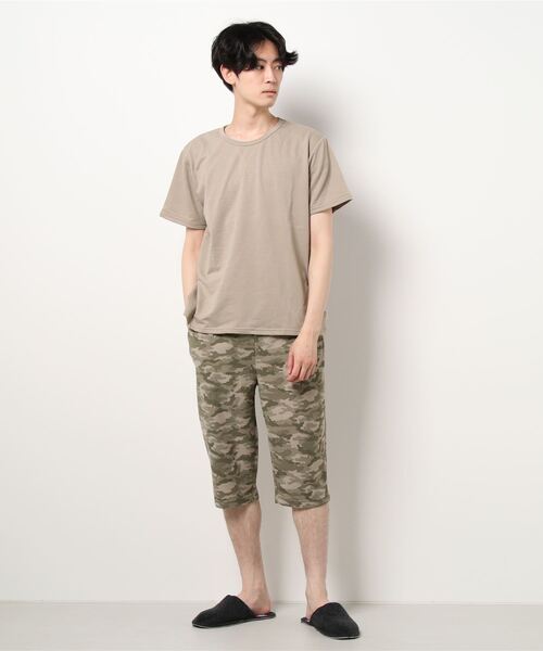 KRIFF MAYER（クリフメイヤー）の「ラクチー セットアップ（ルームウェア/パジャマ・メンズ・ベージュ/ホワイト×グリーン/ホワイト×ネイビー・MEDIUM/LARGE/X-LARGE）」の18枚目の写真