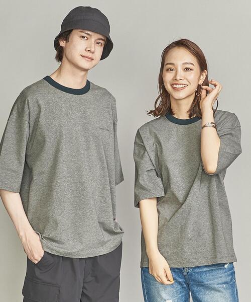 BEAUTY&YOUTH UNITED ARROWS(ビューティーアンドユースユナイテッドアローズ)の「【Wellness Sports Wear】 BY FREEDOM STANDARD リンガー Tシャツ(Tシャツ/カットソー・メンズ・ライム/ベージュ/グレー/ホワイト・S/L/M/XL)」の3枚目の写真