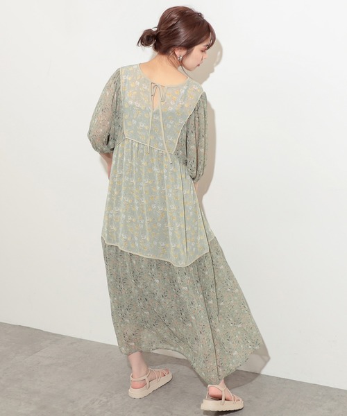 natural couture（ナチュラルクチュール）の「【WEB限定カラー有り】パッチワークフラワーワンピース（ワンピース・レディース・ブラック/ベージュ/ミント/ピンク系その他/ブルー系その他・FREE）」の21枚目の写真