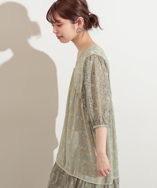 natural couture（ナチュラルクチュール）の「【WEB限定カラー有り】パッチワークフラワーワンピース（ワンピース・レディース・ブラック/ベージュ/ミント/ピンク系その他/ブルー系その他・FREE）」の17枚目の写真