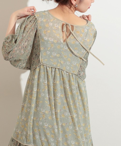 natural couture（ナチュラルクチュール）の「【WEB限定カラー有り】パッチワークフラワーワンピース（ワンピース・レディース・ブラック/ベージュ/ミント/ピンク系その他/ブルー系その他・FREE）」の15枚目の写真