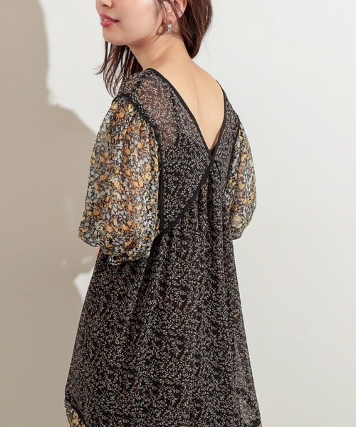 natural couture（ナチュラルクチュール）の「【WEB限定カラー有り】パッチワークフラワーワンピース（ワンピース・レディース・ブラック/ベージュ/ミント/ピンク系その他/ブルー系その他・FREE）」の19枚目の写真