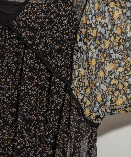 natural couture（ナチュラルクチュール）の「【WEB限定カラー有り】パッチワークフラワーワンピース（ワンピース・レディース・ブラック/ベージュ/ミント/ピンク系その他/ブルー系その他・FREE）」の12枚目の写真