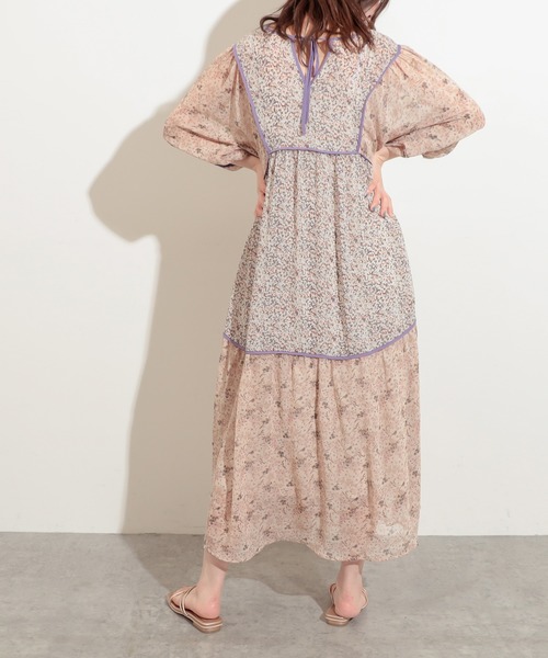 natural couture（ナチュラルクチュール）の「【WEB限定カラー有り】パッチワークフラワーワンピース（ワンピース・レディース・ブラック/ベージュ/ミント/ピンク系その他/ブルー系その他・FREE）」の11枚目の写真