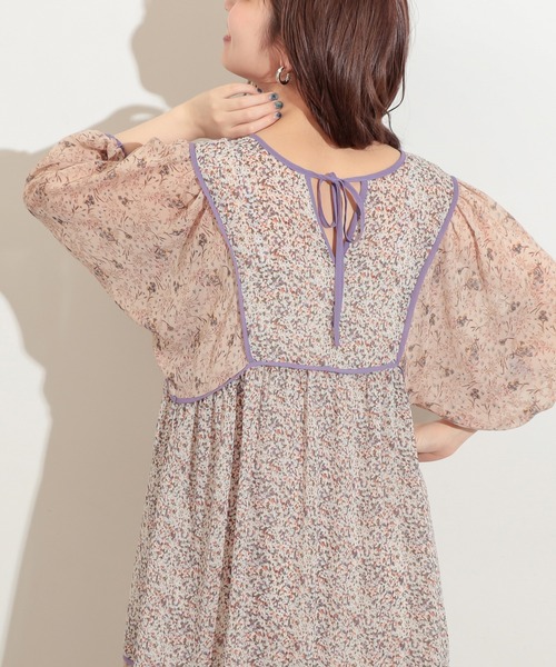 natural couture（ナチュラルクチュール）の「【WEB限定カラー有り】パッチワークフラワーワンピース（ワンピース・レディース・ブラック/ベージュ/ミント/ピンク系その他/ブルー系その他・FREE）」の10枚目の写真