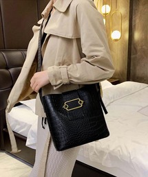 JUNOAH | ポーチ付きクロコ型押しショルダーバッグ(ショルダーバッグ)