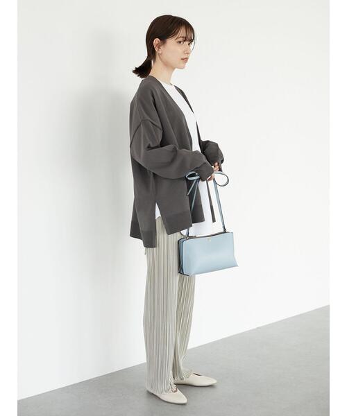 Green　Parks（グリーンパークス）の「ミディ丈 ニットカーデ＊（カーディガン/ボレロ・レディース・チャコールグレー/オフホワイト/オレンジ/グリーン・FREE）」の14枚目の写真