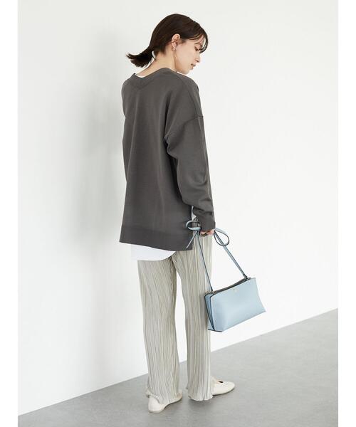 Green　Parks（グリーンパークス）の「ミディ丈 ニットカーデ＊（カーディガン/ボレロ・レディース・チャコールグレー/オフホワイト/オレンジ/グリーン・FREE）」の15枚目の写真