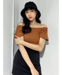 EMODA（エモダ）の「シャーリングミニマルパフトップ（Tシャツ/カットソー）」