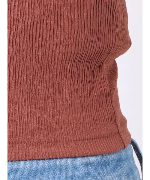 EMODA（エモダ）の「シャーリングミニマルパフトップ（Tシャツ/カットソー・レディース・ホワイト/ブラック/オレンジ/ブルー・FREE）」の17枚目の写真