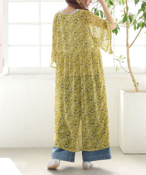 osharewalker(オシャレウォーカー)の「【廃盤】『総柄ロングシアーカーディガン』(カーディガン/ボレロ・レディース・イエロー/ブラック/ミント・FREE)」の12枚目の写真