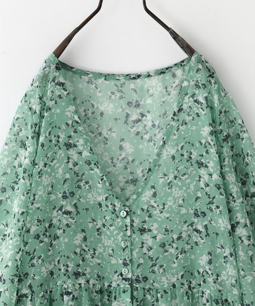 osharewalker(オシャレウォーカー)の「【廃盤】『総柄ロングシアーカーディガン』(カーディガン/ボレロ・レディース・イエロー/ブラック/ミント・FREE)」の14枚目の写真