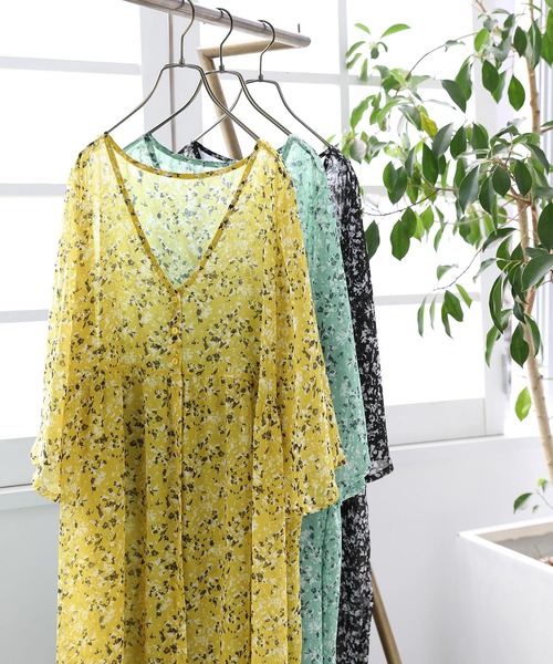 osharewalker(オシャレウォーカー)の「【廃盤】『総柄ロングシアーカーディガン』(カーディガン/ボレロ・レディース・イエロー/ブラック/ミント・FREE)」の20枚目の写真