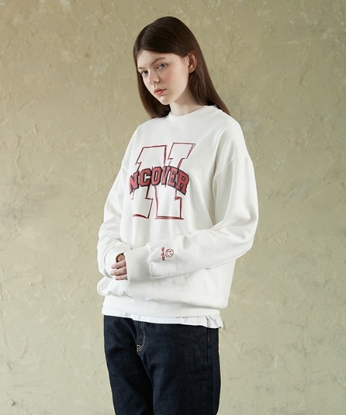 【NCOVER 】Nラインロゴポイント スウェットシャツ / N LINE LOGO POINT SWEATSHIRT