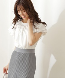 【吉岡里帆さん着用 美人百花6月号 掲載商品】バックリボンラッフルジョーゼットブラウス / 1211210505