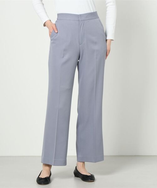 NANO universe（ナノユニバース）の「カラーセンタープレスストレートパンツ（スラックス・レディース・ミント/クリーム/ブルー/ピンク・FREE）」の3枚目の写真