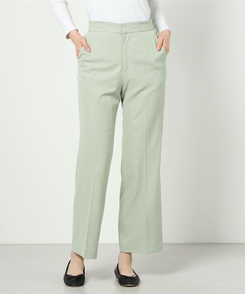 NANO universe（ナノユニバース）の「カラーセンタープレスストレートパンツ（スラックス・レディース・ミント/クリーム/ブルー/ピンク・FREE）」の2枚目の写真