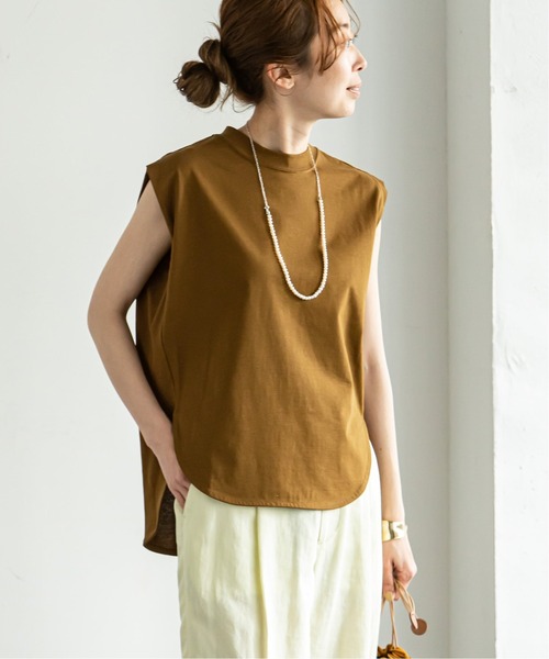 Noble（ノーブル）の「【OUD】コットンノースリーブTシャツ◇（T