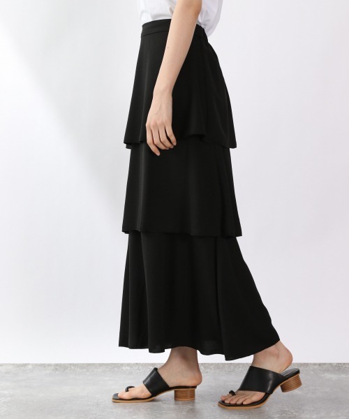 LOWRYS FARM（ローリーズファーム）の「フリルティアードスカート　948532（スカート・レディース・アイボリー/ブラック/ブラウン・FREE）」の7枚目の写真