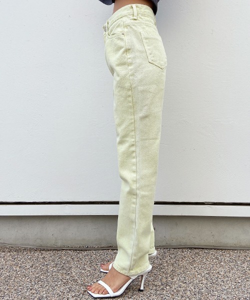 esutoreja(エストレジャ)の「パステルカラーストレートデニム(デニムパンツ・レディース・イエロー/ピンク・S/M)」の13枚目の写真