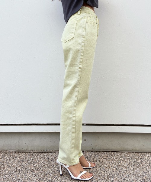 esutoreja(エストレジャ)の「パステルカラーストレートデニム(デニムパンツ・レディース・イエロー/ピンク・S/M)」の12枚目の写真