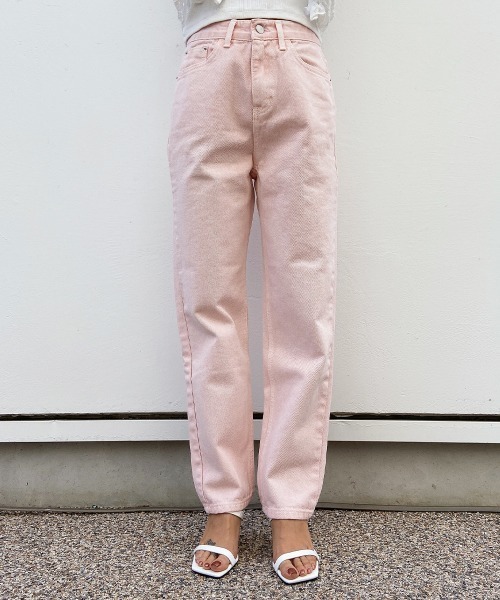 esutoreja(エストレジャ)の「パステルカラーストレートデニム(デニムパンツ・レディース・イエロー/ピンク・S/M)」の10枚目の写真