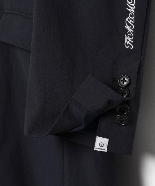 VANQUISH（ヴァンキッシュ）の「4WAY STRETCH CHESTER COAT ＊（チェスターコート・メンズ・ブラック/ネイビー・MEDIUM/LARGE）」の9枚目の写真