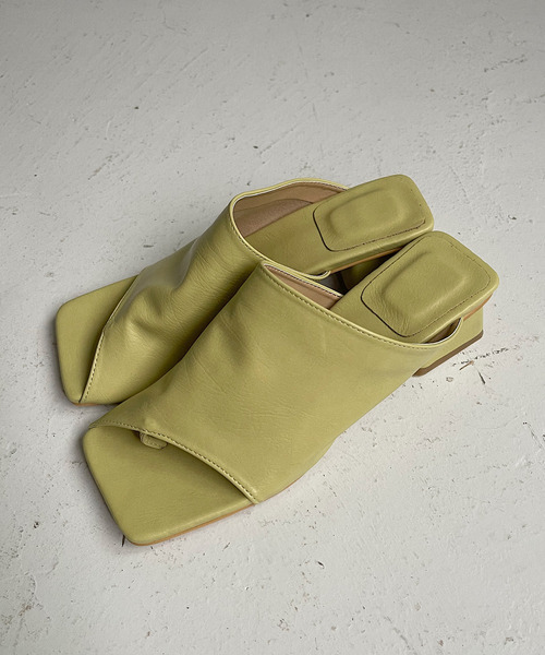 SANSeLF(サンセルフ)の「【SANSeLF】square open toe mule sans10s1(サンダル・レディース・ホワイト/ブラック/イエロー・40/38/39/35/36/37)」の13枚目の写真