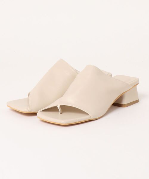 SANSeLF(サンセルフ)の「【SANSeLF】square open toe mule sans10s1(サンダル・レディース・ホワイト/ブラック/イエロー・40/38/39/35/36/37)」の22枚目の写真